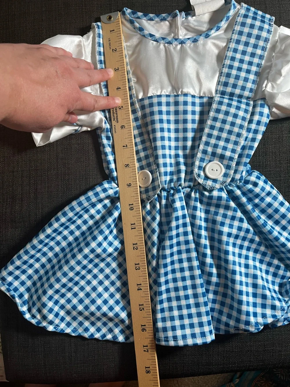 The Wizard of Oz Rubie’s Dorothy Costume Dress Blue Gingham Infant 6-12 Months - Picture 10 of 14